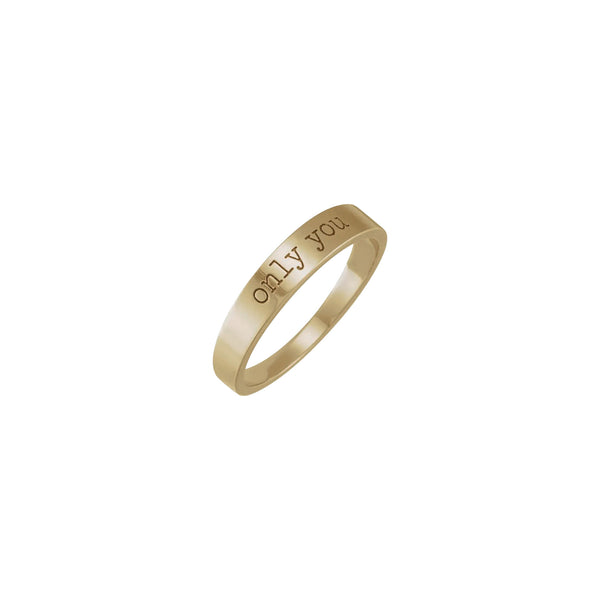 'only you' Engraved Stackable Ring (14K) main - Popular Jewelry - New York