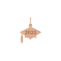 2022 Graduation Cap Pendant rose (14K) front - Popular Jewelry - New York