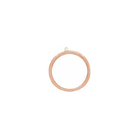 Akoya Pearl Sideways Cross Ring rose (14K) setting - Popular Jewelry - ניו יארק