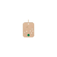 Aries Emerald and Diamond Zodiac Constellation Pendant rose (14K) front - Popular Jewelry -  New York