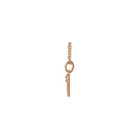 Aries Zodiac Sign ខ្សែកពេជ្រ Solitaire (Rose 14K) side - Popular Jewelry - ញូវយ៉ក