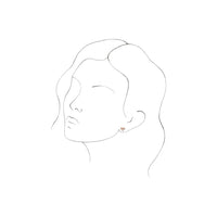 Aries Zodiac Sign Stud Earrings rose (14K) preview - Popular Jewelry - New York