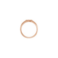 Baby Heart Signet Ring rose (14K) setting - Popular Jewelry - New York