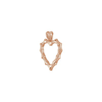 Bamboo Heart Contour Pendant rose (14K) diagonal - Popular Jewelry - New York