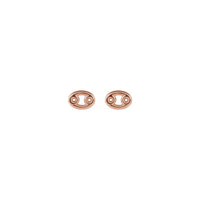 Cancer Zodiac Sign Stud Earrings rose (14K) front - Popular Jewelry - New York