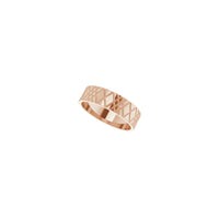 Criss Cross Patterned Ring rose (14K) diagonal - Popular Jewelry - New York