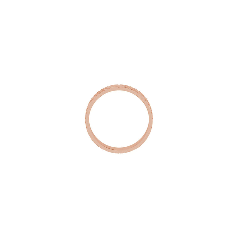 Criss Cross Patterned Ring rose (14K) setting - Popular Jewelry - New York