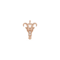 Diamond Capricorn Zodiac Pendant rose (14K) front - Popular Jewelry - ניו יארק