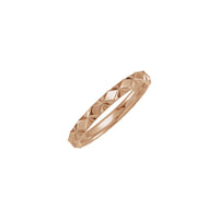 Diamond Faceted Pattern Ring (Rose 14K) main - Popular Jewelry - New York