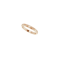 Diamond Pattern Ring (Rose 14K) diagonal - Popular Jewelry - New York