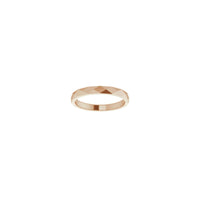 Diamond Pattern Ring (Rose 14K) front - Popular Jewelry - New York