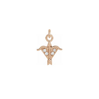 Diamond Sagittarius Zodiac Pendant rose (14K) front - Popular Jewelry - New York