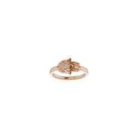 Diamond Sideways Hamsa Ring rose (14K) spredaj - Popular Jewelry - New York