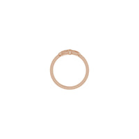 Diamond Sideways Hamsa Ring rose (14K) setting - Popular Jewelry - New York