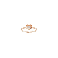 Diamond Solitaire Heart Stackable Ring rose (14K) main - Popular Jewelry - New York