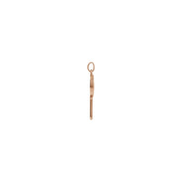 Penjoll de clau gravable rosa (14K) lateral - Popular Jewelry - Nova York