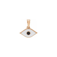Eye Enamel Pendant rose (14K) front - Popular Jewelry - New York
