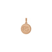 Eye of Horus Beaded Medal Pendant rose (14K) front - Popular Jewelry - New York