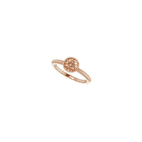 Anell apilable Eye of Providence rosa (14K) diagonal - Popular Jewelry - Nova York