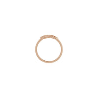 Fern Leaf Stackable Ring rose (14K) setting - Popular Jewelry - New York