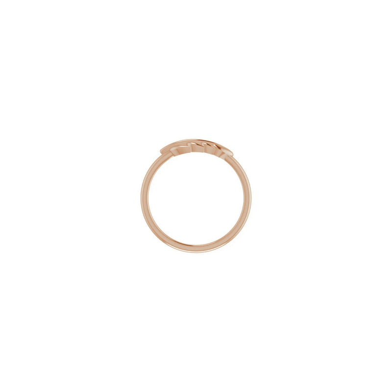 Fern Leaf Stackable Ring rose (14K) setting - Popular Jewelry - New York