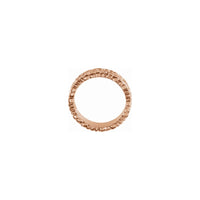 Floral Textured Slim Band rose (14K) setting - Popular Jewelry - New York