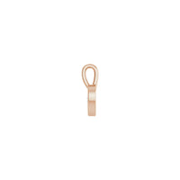 Heart Diamond Solitaire Pendant rose (14K) side - Popular Jewelry - New York