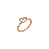 Heart Outline Ring rose (14K) main - Popular Jewelry - New York