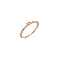 Heart Rope Stackable Ring rose (14K) main - Popular Jewelry - Њујорк