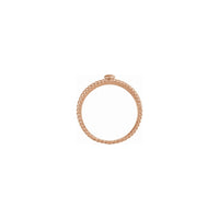 Pierścionek do układania w stosy Heart Rope w róże (14K) - Popular Jewelry - Nowy Jork