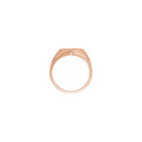 Heart Signet Ring rose (14K) setting - Popular Jewelry - New York