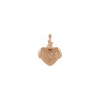 Immaculate Heart of Mary Pendant (Rose 14K) front - Popular Jewelry - Njujork