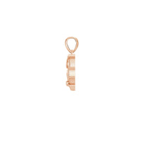 Mini Bayquş Kulonu qızılgül (18K) yan - Popular Jewelry - Nyu-York