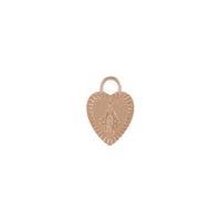 Приврзок од роза со медал за чудесно срце (14K) напред - Popular Jewelry - Њујорк