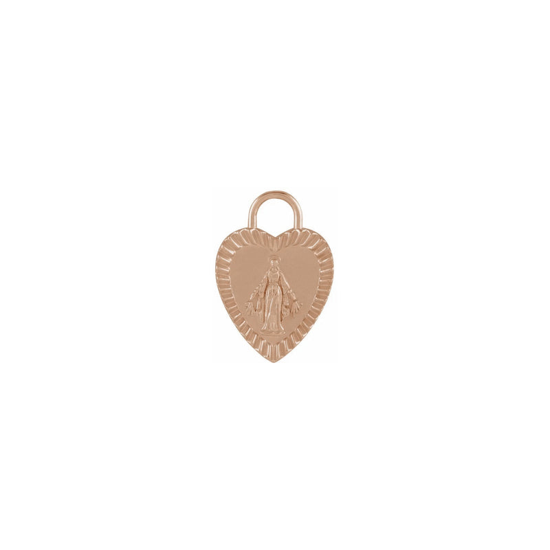 Miraculous Heart Medal Pendant rose (14K) front - Popular Jewelry - New York