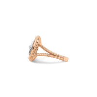 Anell de corda de brúixola nàutica rosa (14K) lateral - Popular Jewelry - Nova York