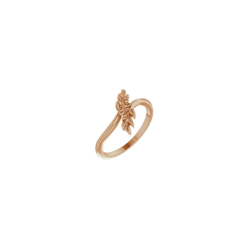 Olive Branch Bypass Ring rose (14K) main - Popular Jewelry - New York