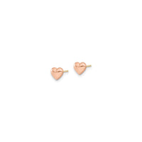 Pink Puffy Heart Post afikọti (14K) ẹgbẹ - Popular Jewelry - Niu Yoki