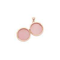 Ružičasti okrugli foto medaljon (14K) otvoren - Popular Jewelry - Njujork