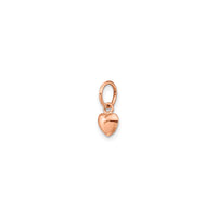 Puffed Baby Pink Heart Pendant (14K) diagonal - Popular Jewelry - New York