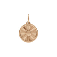 Radiant Sun Finish Disc Pendant (Rose 14K) front - Popular Jewelry - New York