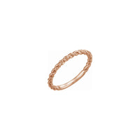 Rosa d'anell apilable de corda (14K) principal - Popular Jewelry - Nova York