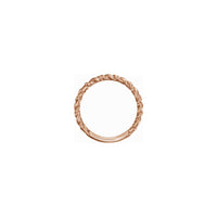 Rope Stackable Ring rose (14K) setting - Popular Jewelry - New York
