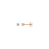 Okrugli dijamantski pasijans (1/4 CTW) Naušnice sa klinovima od trenja na leđima (14K) glavni - Popular Jewelry - Njujork