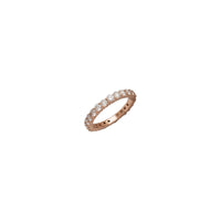 Round VS Diamond Eternity Ring rose (14K) main - Popular Jewelry - New York