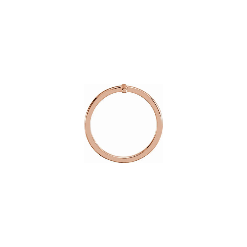 Sideways Cross Ring rose (14K) setting - Popular Jewelry - New York