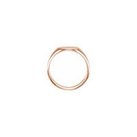 Sideways Oval Signet Ring rose (14K) setting - Popular Jewelry - New York