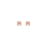 Spider Stud Earrings rose (14K) front - Popular Jewelry - New York