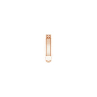 Kvadrat olmosli geometrik Milgrain uzuk atirgul (14K) tomoni - Popular Jewelry - Nyu York