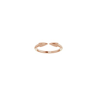 Stackable Spike Ring rose (14K) front - Popular Jewelry - New York